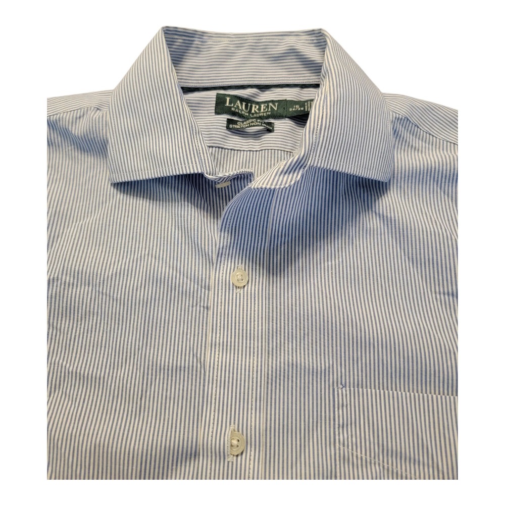 Lauren Ralph Lauren Men's Classic Fit Striped Stretch Dress Shirt‎ 16 34/35
